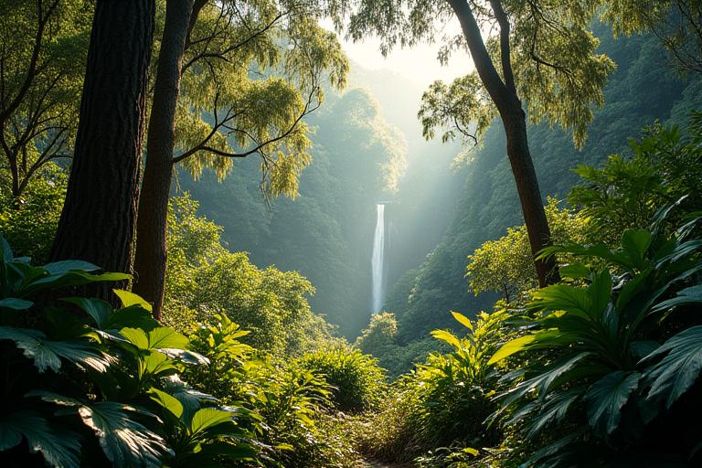 Eco-tourism adventure in Australian rainforest